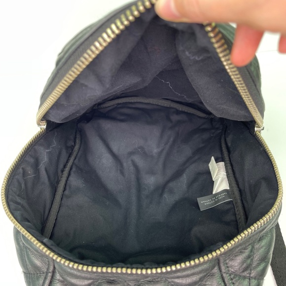 Marc by Marc Jacobs Domo Biker Black Quilted Leather Zip Backpack with Pockets - Picture 16 of 16